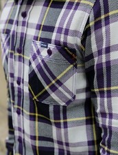 Iron Heart 9oz Selvedge American Check Western Shirt - Purple XXL 3XL SP Large picture
