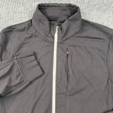 Lululemon Men's Full Zip Performance Sojourn Jacket Large Black Gym Mock Neck picture