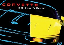 1992 Corvette Owner's Manual - COLOR picture