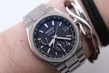 SEIKO ASTRON Nexter SBXY067 Radio Solar Titanium Watch 41mm Working 7” picture