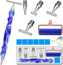 LEIYULY 13PCS Diamond Art Pen, with 1,3,6,9 13 PCS, +Dark Blue + Silver-Nib  picture