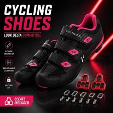 CyclingDeal Unisex Road Cycling Shoes 3 Strap LOOK Delta SPD Cleats Included picture