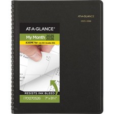 AT A GLANCE 18 Month Academic Monthly Planner Black Spiral Bound 7x8 34 picture