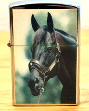 Vintage Rare HTF 1990s AADLP Seattle Slew Racehorse Lighter picture