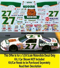 NASCAR DECAL #27 KODIAK 1988-1989 PONTIAC GRAND PRIX R. WALLACE 1/24 POWERSLIDE picture