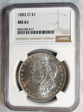 1883 O Morgan Dollar NGC MS61 UNCIRCULATED BETTER DATE $1 Coin BUY IT NOW picture