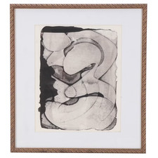 Paul Chidlaw Abstract Black & White Serigraph Framed Signed w/ Estate Stamp picture