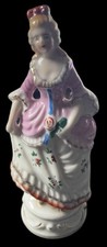 Vintage 1950's Sonsco Japan Hand Painted Porcelain Lady With Dress Figurine picture