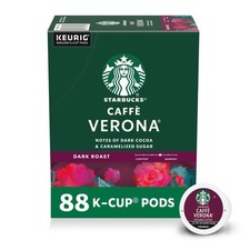 Starbucks Caffe Verona Coffee Pods 88 Count Medium Roast K-Cup 4 Pack picture