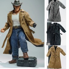 1/12 Scale Men Clothes Vintage Trench Coat For 6
