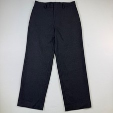 VTG Banana Republic Emerson Wool Pants Mens 33x30 Charcoal Grey Baggy Straight picture