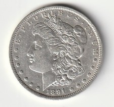 1891 P Morgan Silver Dollar- Very Nice-  #755 picture