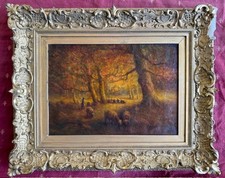 We're Moving Charming Early Henry Hammond Ahl Tonalist Pastoral c. 1895 Small picture