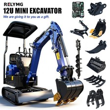 Free delivery  unloading. 1-ton mini excavator, 13.5hp EPA engine, 9 accessories picture