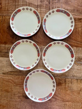 WS George Iroquois Red bread & butter plates - set of 5 - 6.25