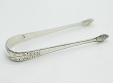 Channel Islands Georgian Sterling Silver Sugar Tongs Antique c1820 picture