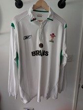 Reebok Wales WRU Rugby Shirt Long Sleeve Brains Away White - Size 2XL / 3XL picture