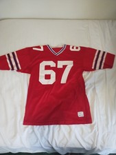 Vtg 1960s-70's Red Football Jersey Champion #67 Made in USA Alliance Aviators OH picture