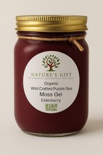 16 oz Wild Crafted Organic Purple Sea Moss Gel (Elderberry) picture