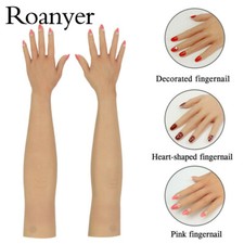 Roanyer Female Gloves Realistic Silicone Skin Hand Finger for Crossdresser Cos picture