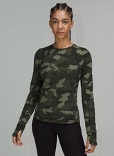 EUC Lululemon Rulu Run Long SleeveShirt in Heritage 365 Camo Medium Olive SIZE 4 picture