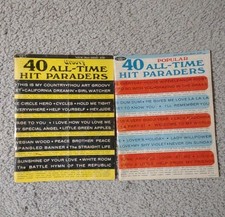 40 All-Time Hit Paraders Two-Book Lot – Groovy & Popular Vintage Classics picture