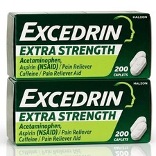 2x Excedrin Extra Strength Pain Reliever 200 Caplets (400 Total) Exp 12/2028 picture