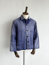 Thrashed Blue Friendship Chinese 1950s/60s Vintage Workwear Chore Jacket CH413 - picture