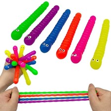 10PCS Caterpillar Fidget Toys Stretchy Worm Noodle Sensory Stress Relief picture