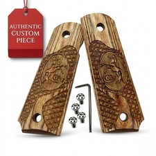 1911 Wood Grips Full Size Ambi Safety Rosewood Finish with Screws SK Customs picture