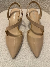 Nine West Adelia High Heels Patent leather Color Natural Size 6.5 NIB picture