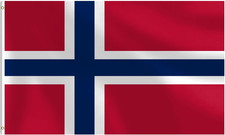 Norway Flag 3X5 FT Heavy Duty Norwegian Flag Double Stitched Vivid Color Fade picture