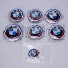 7Pcs BMW 50th Anniversary Emblem Centre Caps Badges Set 82mm 74mm 4x56mm 45mm picture