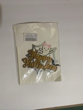 New  Glitter Happy Halloween Web and Ghost Medium Cake Topper picture