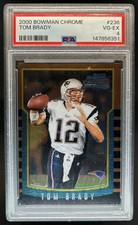 2000 Bowman Chrome Tom Brady Rookie RC #236 Patriots PSA 4 picture