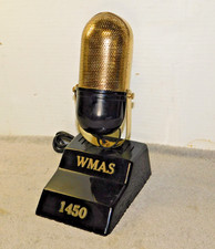 Vtg 1950-60's Single channel WMAS 1450 AM Radio Microphone  Promotional picture