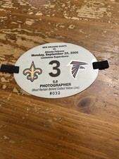 2006 Atlanta Falcons Vs New Orleans Saints Press Photographer Badge Rebirth Game picture