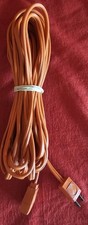 Vintage Orange 24 FT Extension Cord 2 Prong Flat Plug Retro Electrical Cord picture