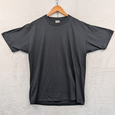 VTG Jerzees T-Shirt Men's XL Black Heavyweight 50/50 Minimalist Blank USA 90s picture