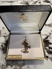 Vintage Walt Disney Mickey Mouse 14K gold Charm Pendent 0.97g pre-owned picture