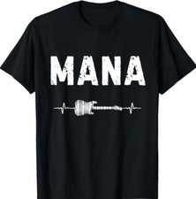 Mana Guitar Heartbeat Music Guitarist Retro Vintage T-Shirt picture