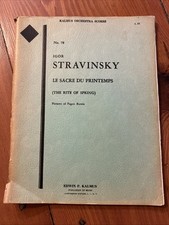 Full Orchestral Score Stravinsky Le Sacre Du Printemps picture