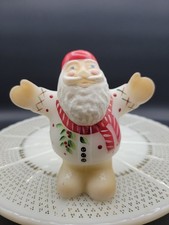Fenton Frosty Friends Opal Satin Nick Hugging Santa  Figurine picture