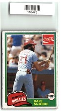 Bake McBride 1981 Topps Coca-Cola Philadelphia Phillies #6 picture