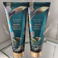 2 X VICTORIA’S SECRET WARM VANILLA WOODS FRAGRANCE BODY LOTION CREAM 8 oz NEW 2 picture