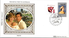 1983 Australia FDC Princess Diana Prince Charles Royal Visit Perth Bernera -L433 picture