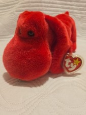 Ty Beanie Buddy Rover Red Dog Plush Toy 1996 Collector's Item with Tags Retired picture