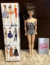 Vintage 1993 Barbie Mattle 35th Anniversary Reproduction Of 1959 Doll Brunette  picture