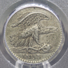 1837 Feuchtwanger Composition Hard Times Token 1c PCGS AU55 #715 About Unc ECC&C picture