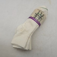 Burlington Clincher Quarter Top Socks 4pk Womens 4-10.5 White USA Made Vintage picture